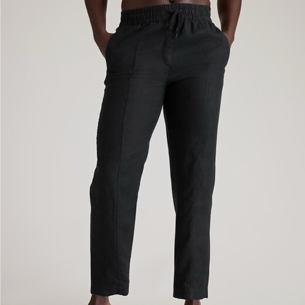Athleta Retreat ankle linen pant high rise